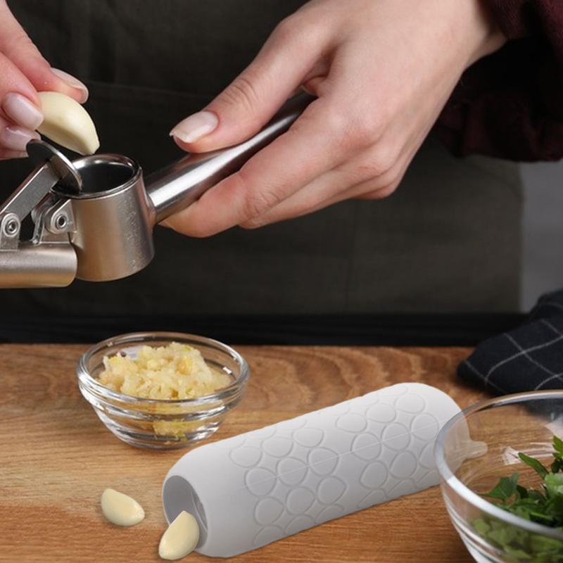 Tubo pelador de ajo de silicon - Kitchen Gadgets Peeler reseña y precio