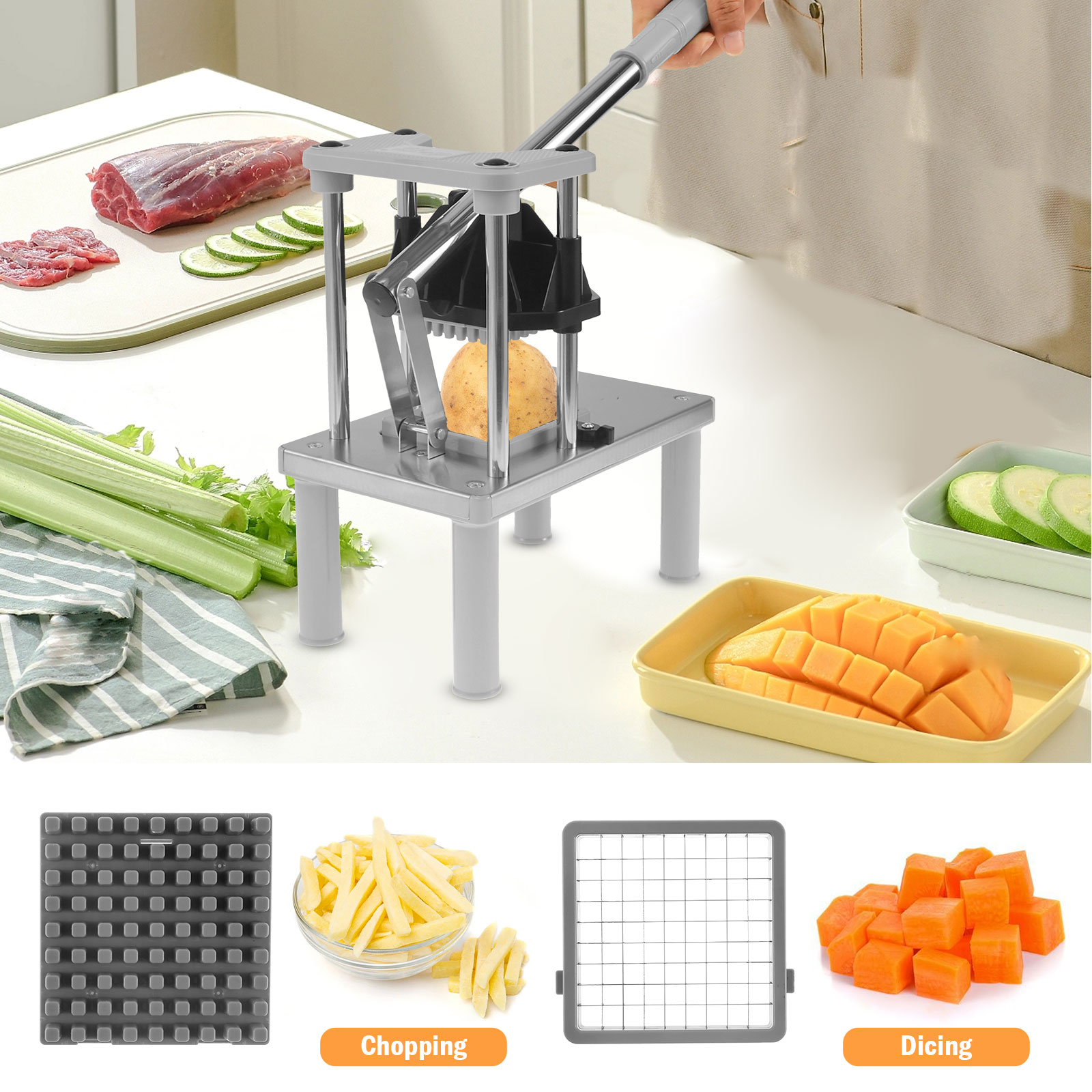 Picadora comercial de frutas y - Kitchen Gadgets Vegetable Chopper reseña y precio