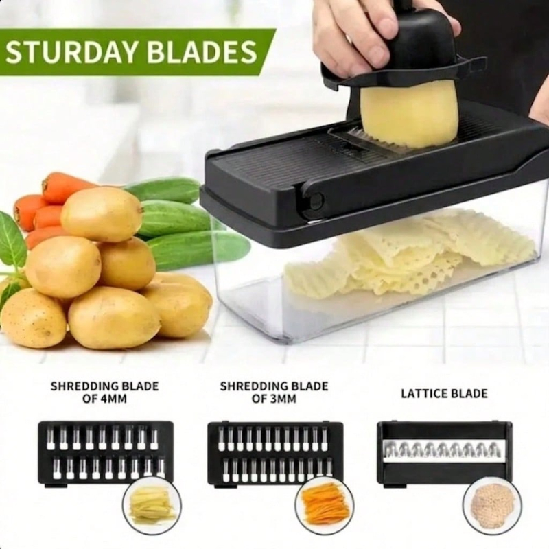 Cortador de Verduras Negro 16  - Kitchen Gadgets Vegetable Chopper reseña y precio
